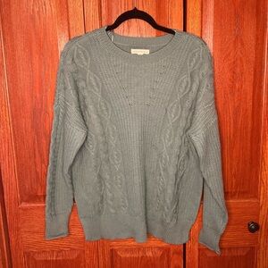 Aeropostale Green Cable Knit Sweater